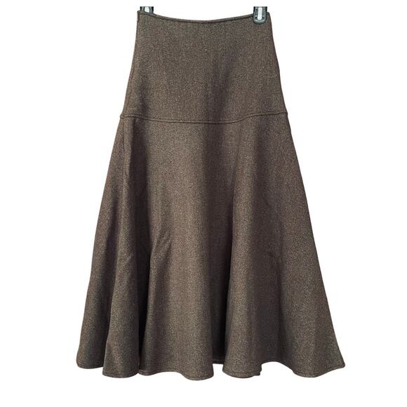 OGL CashSoft Flared Maxi Skirt Heather Brown Size XS NEW - Picture 1 of 7